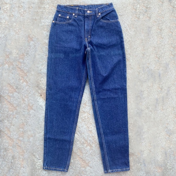 Deadstock NEW WITH TAG Vintage 1990's Levi's 550 Dark Blue Jeans - Picture 2 of 5